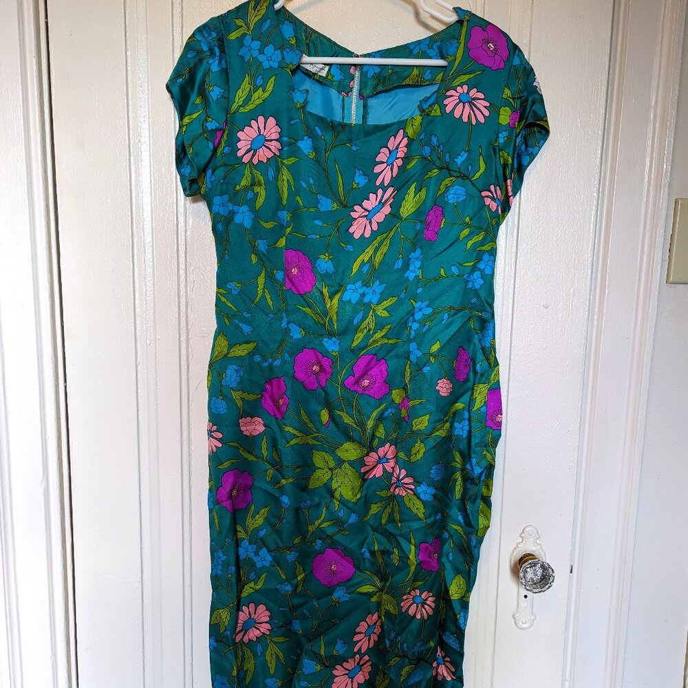 Vintage Floral Wiggle/Pencil Dress